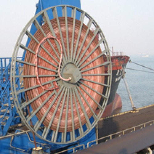 Motor Driven Cable Reeling Drum with Hysterese Permanent Magnet Coupling